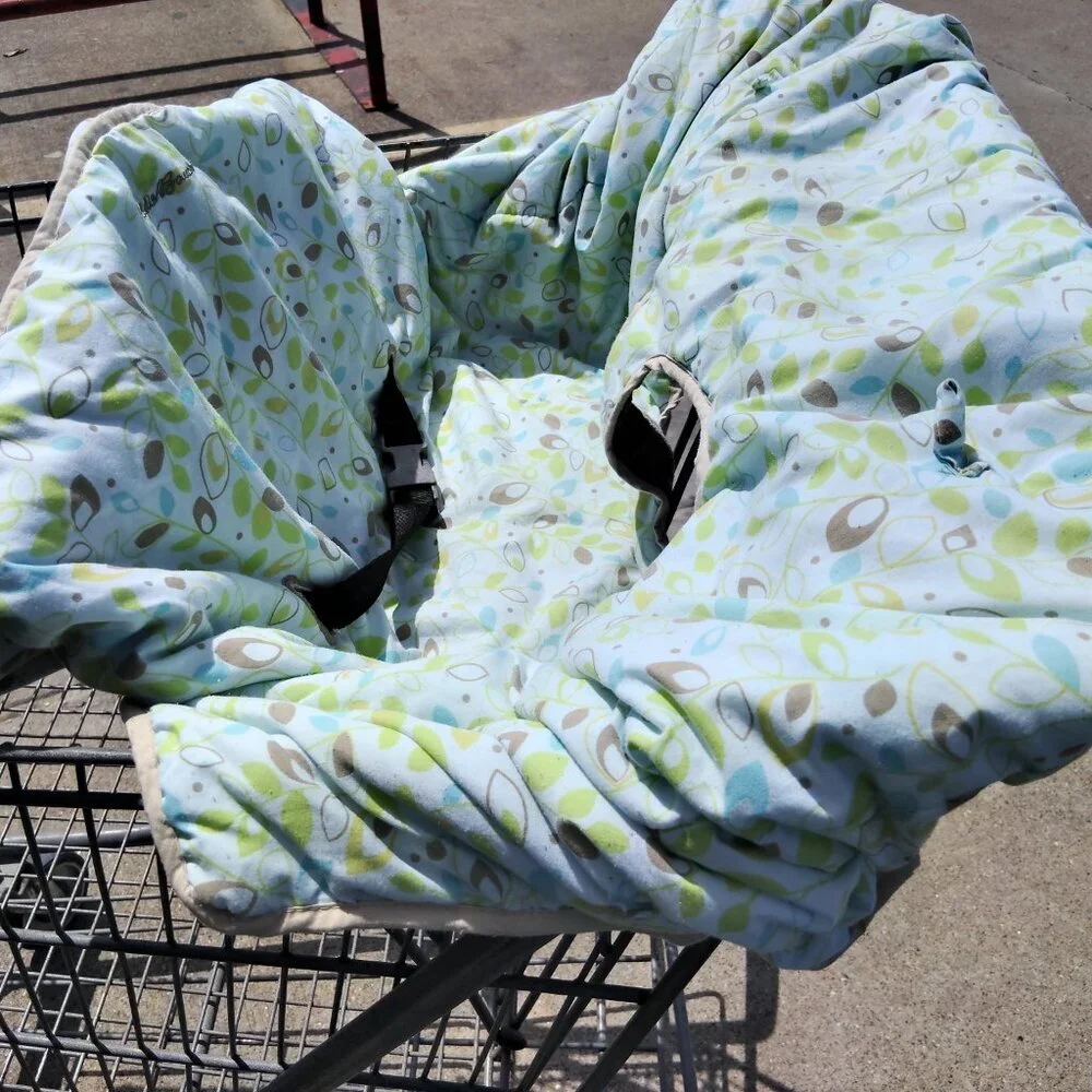 Baby Eddie Bauer Shopping Cart Cover green & brown leaf unisex design